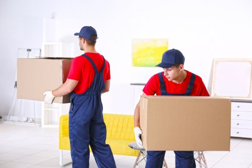 Student removals planning in Brent with boxes and moving van preparation