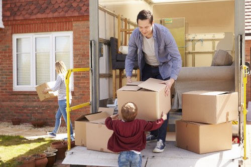 Furniture and household items being moved from a Brent property