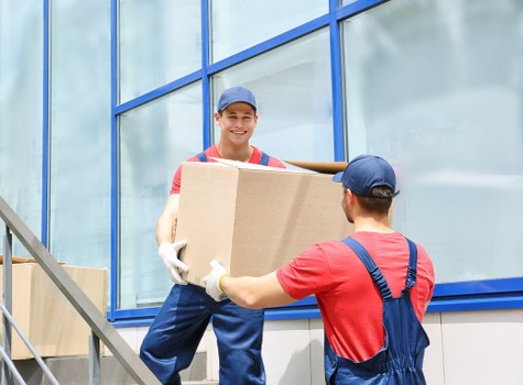 Moving home in Brent with local street access and packed boxes