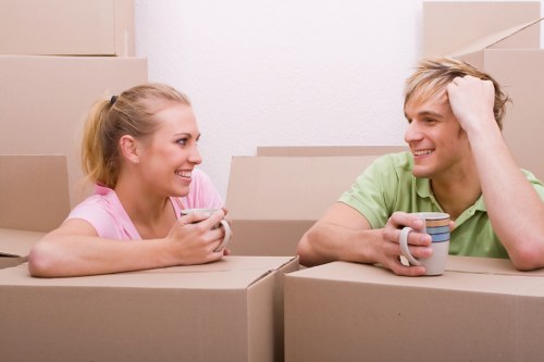 Removal Van Brent staff loading a moving van in an ethical workplace setting