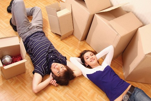 Charity donation items prepared for reuse during a removal